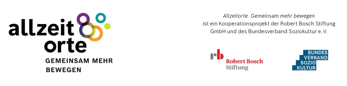 Logo des Programms Allzeitorte der Robert Bosch Stiftung GmbH und des Bundesverband Soziokultur e.V.