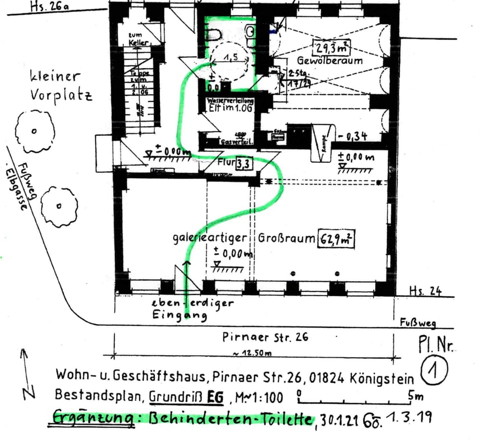 Ein Bild des Grundrisses der Werkstatt-26-Räume