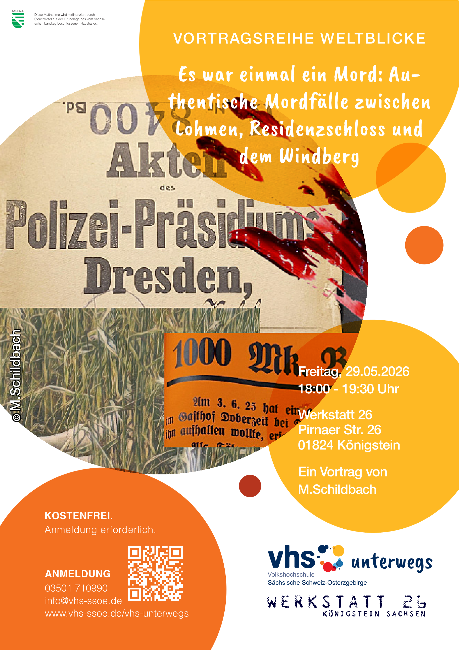 Poster des Vortrags von Matthias Schildbach am 29.5.2026 in der Werkstatt 26